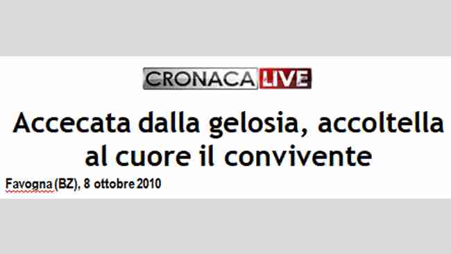 gelosia donna