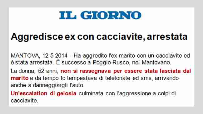 gelosia donna