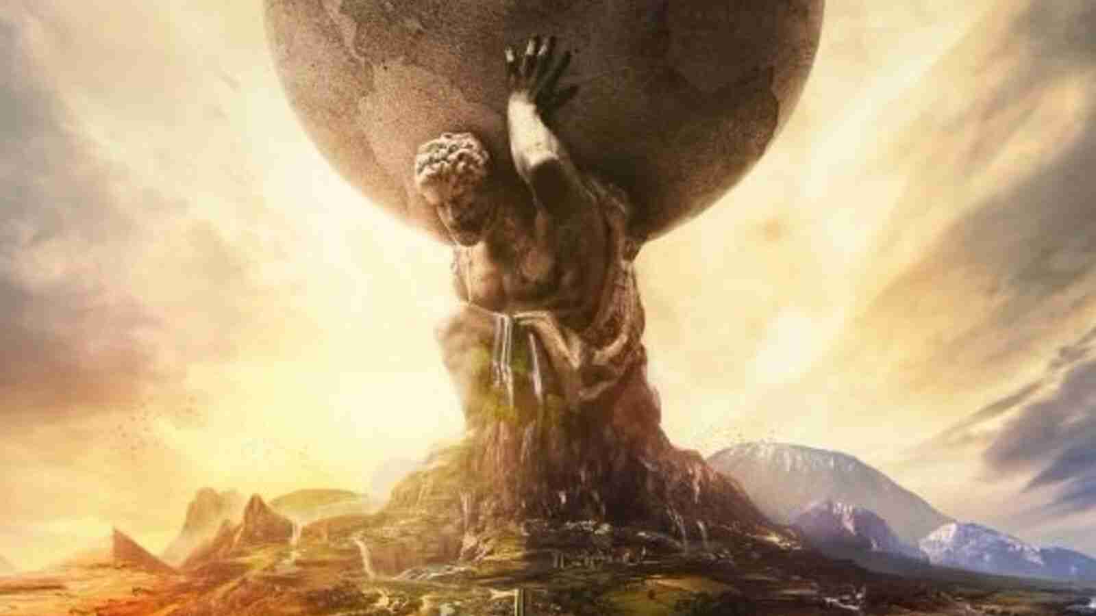 atlante, forza, uomo, maschio
