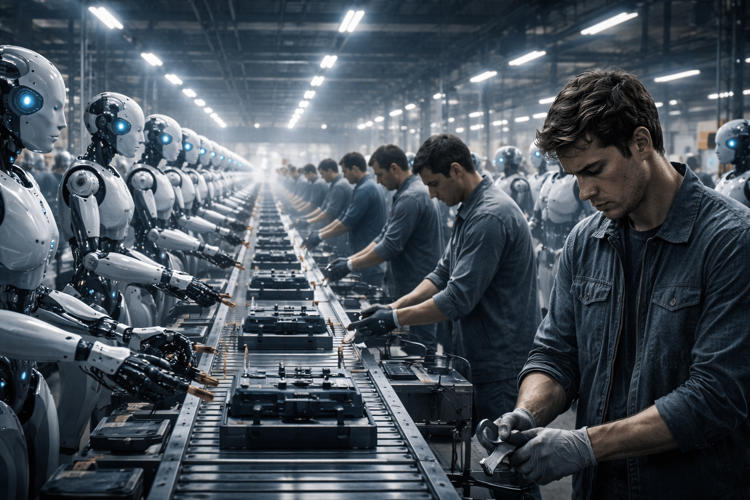 tecnica, robot, sostituzione