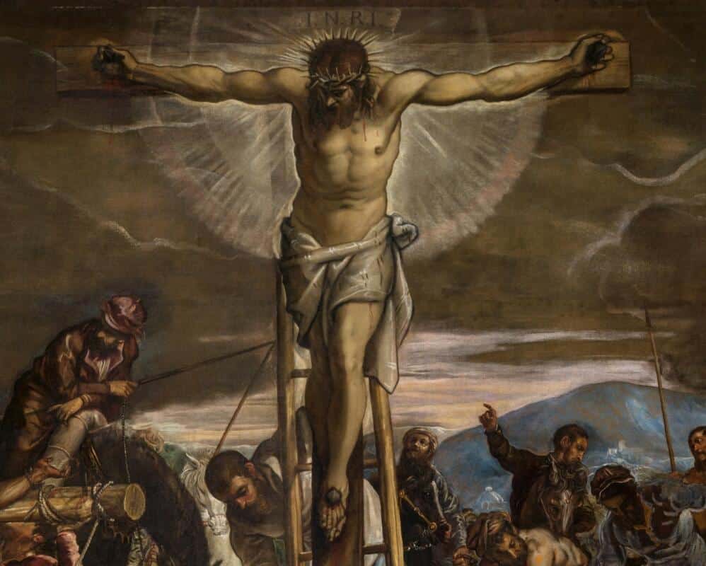 crocifissione, cristo, femminismo, menzogna