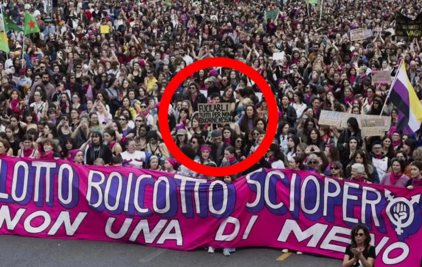 festa della donna, slogan, fucilarli tutti